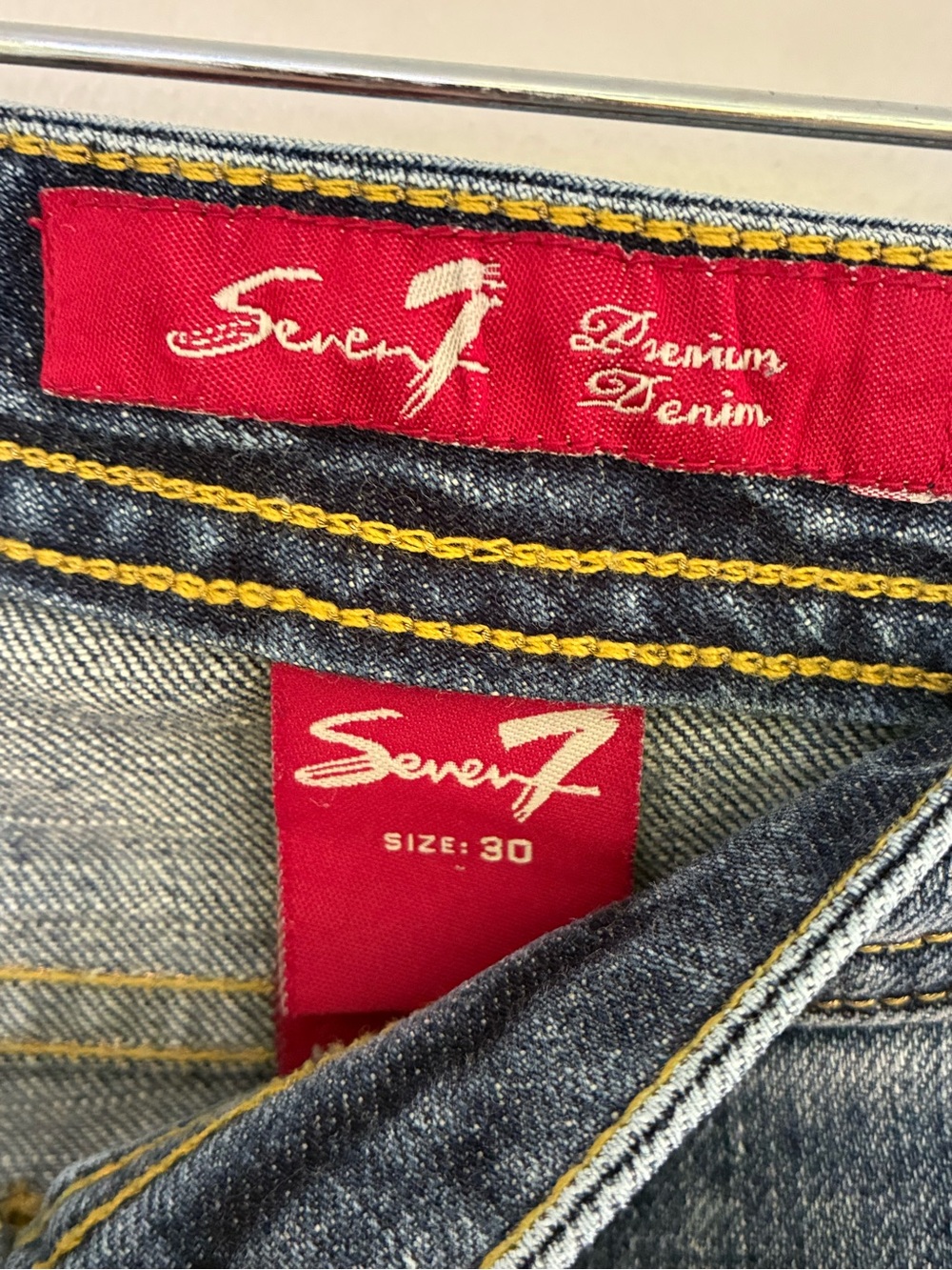 Seven7 Women's Boot Cut Jeans in Dark Blue Wash - Picture 2 of 8